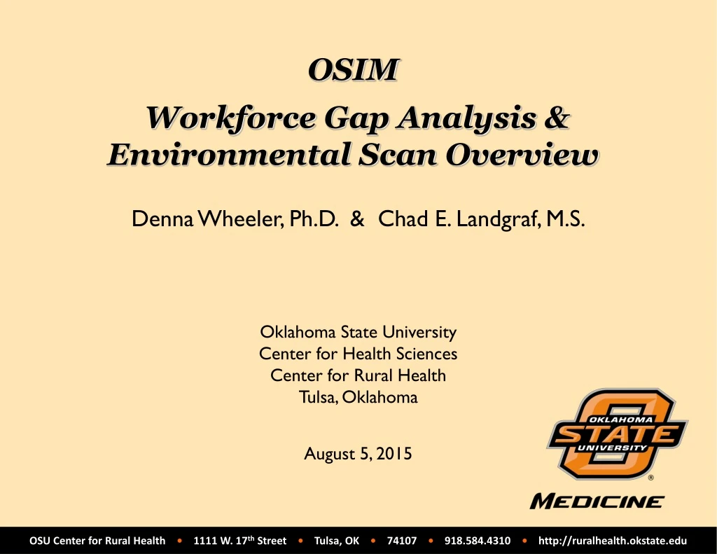 osim workforce gap analysis environmental scan