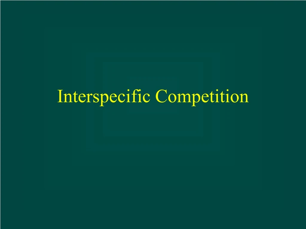 interspecific competition