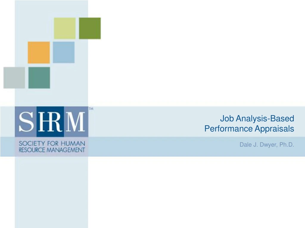 job analysis based performance appraisals