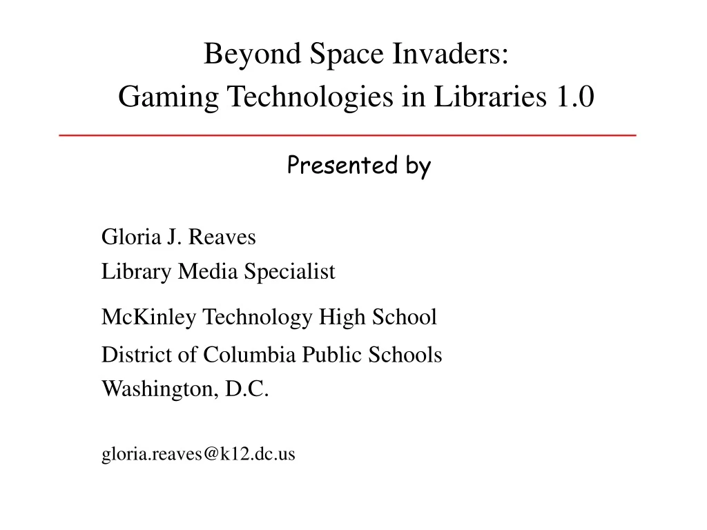 beyond space invaders gaming technologies
