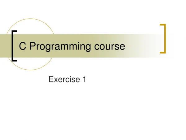 C Programming course