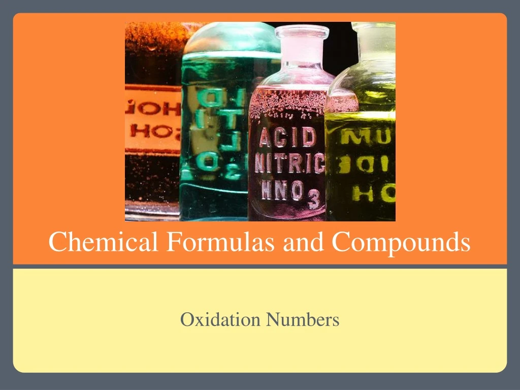 chemical formulas and compounds