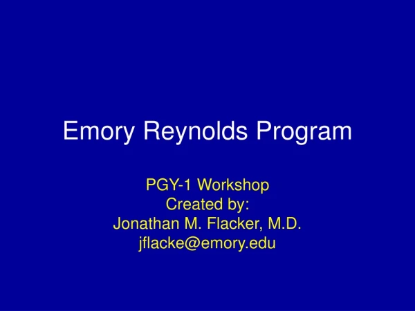 Emory Reynolds Program