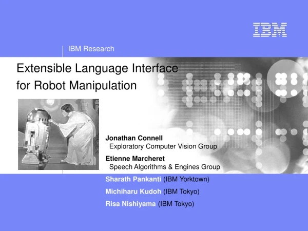 Extensible Language Interface for Robot Manipulation