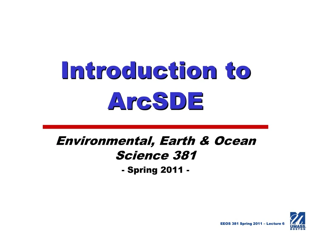 introduction to arcsde