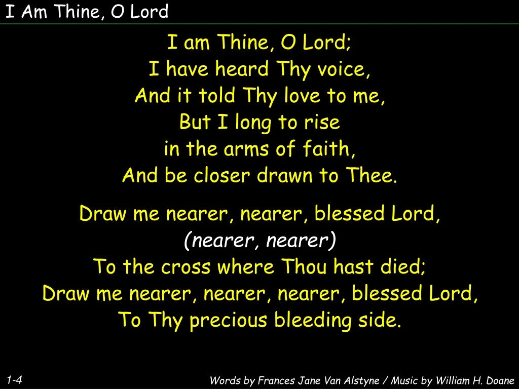 i am thine o lord