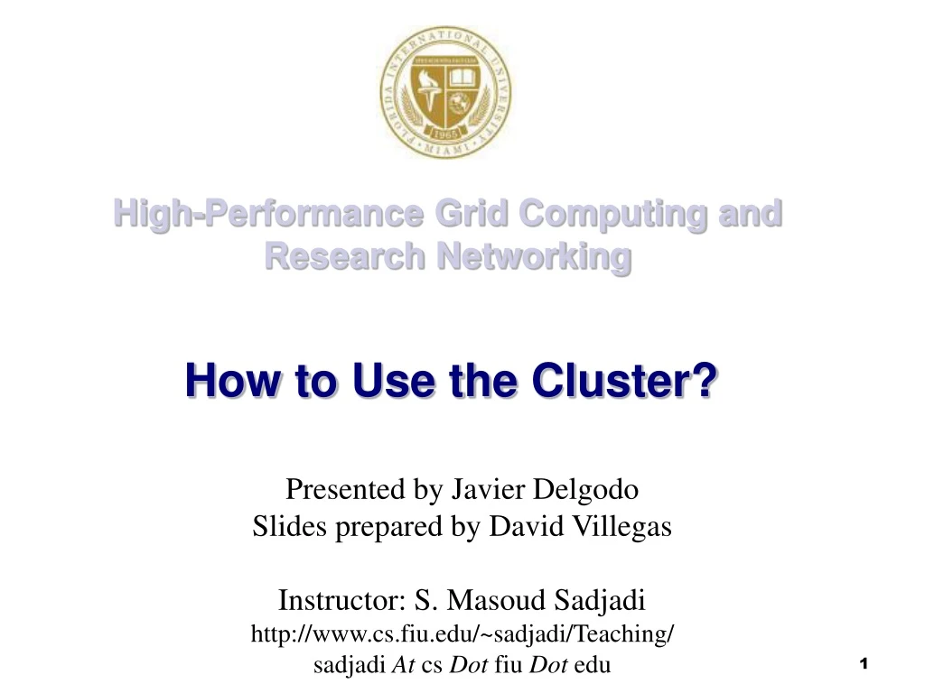 high performance grid computing and research