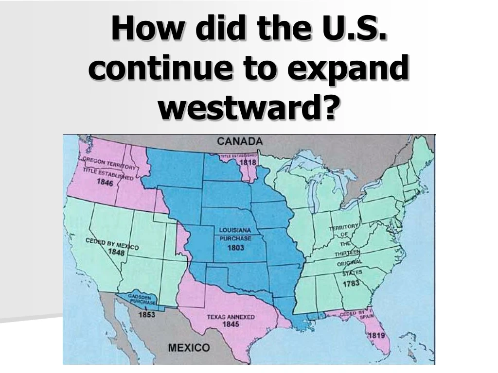 how did the u s continue to expand westward