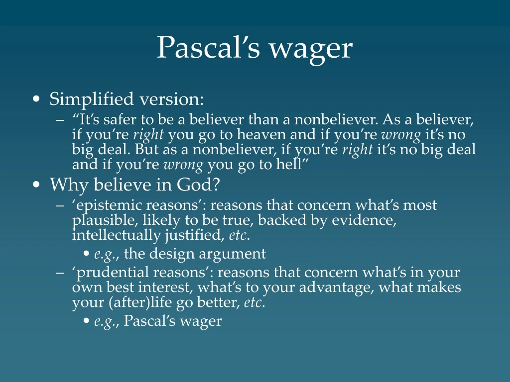 pascal s wager