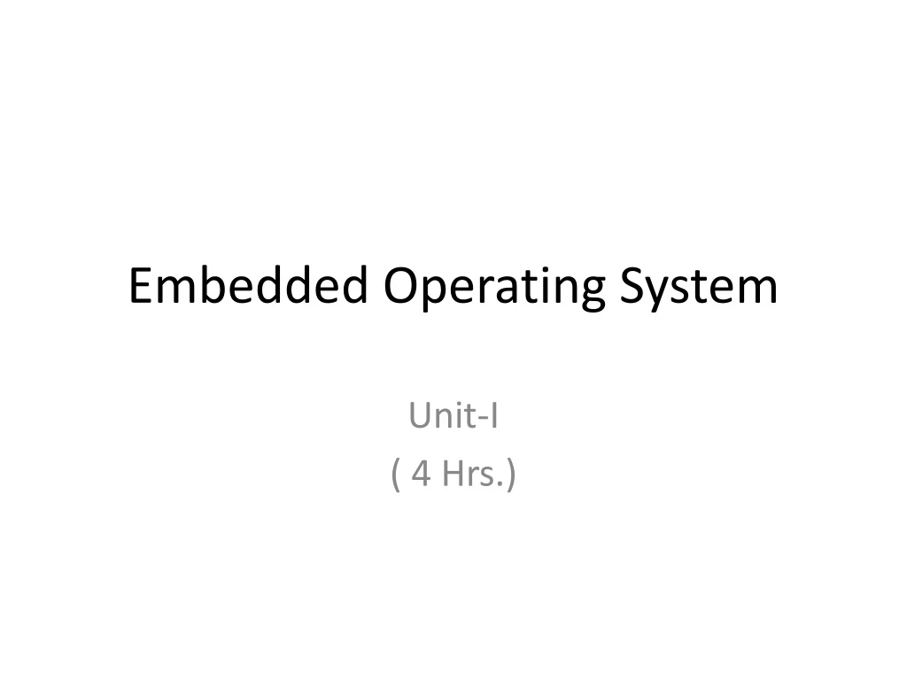 embedded operating system