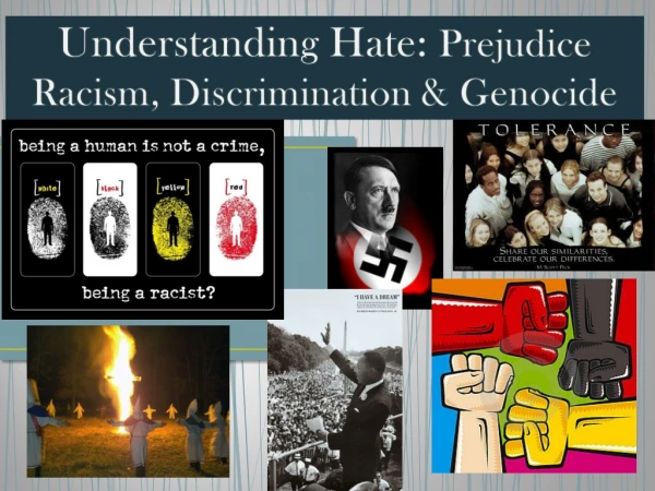 Understanding Hate:  Prejudice Racism, Discrimination &amp; Genocide