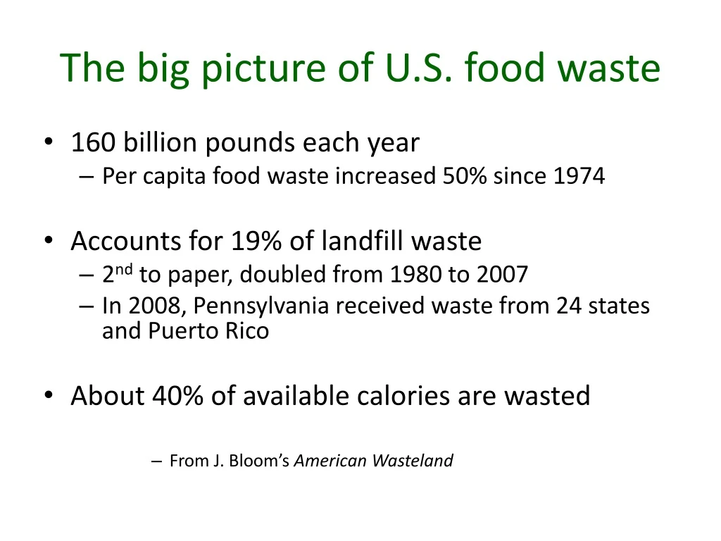 the big picture of u s food waste