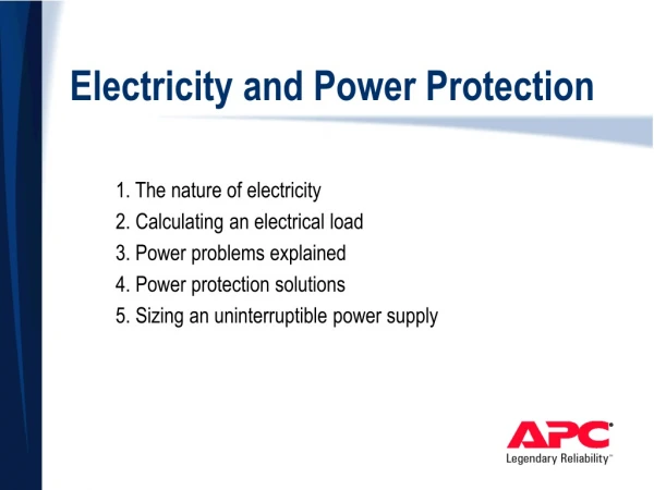 Electricity and Power Protection