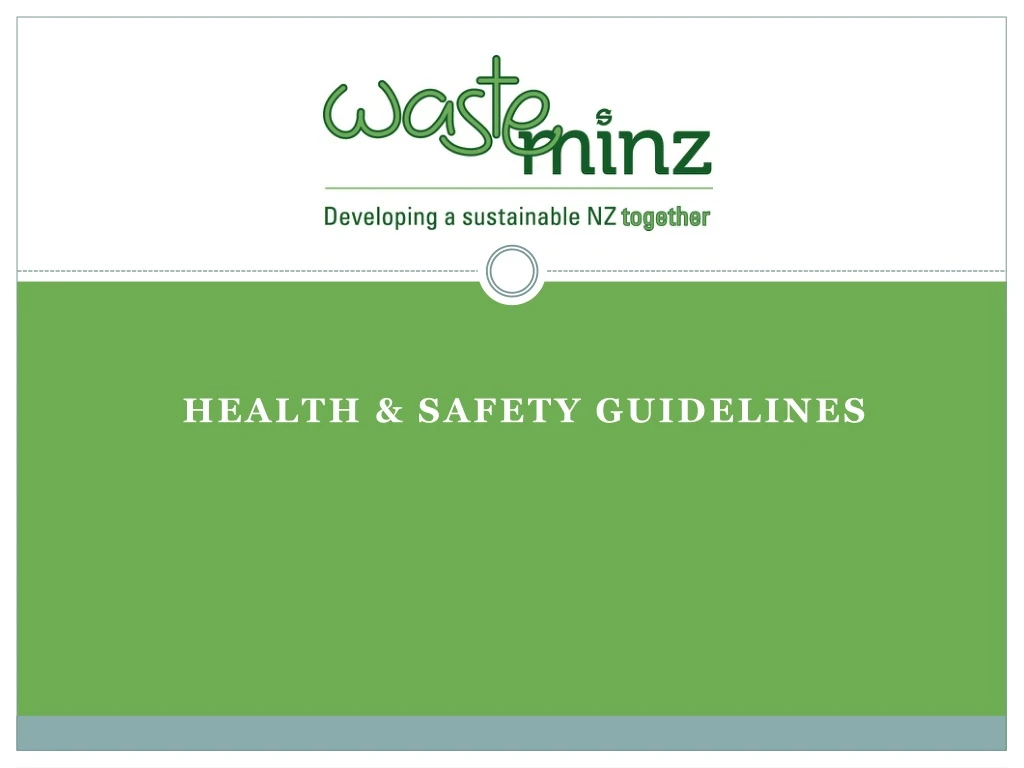 health safety guidelines