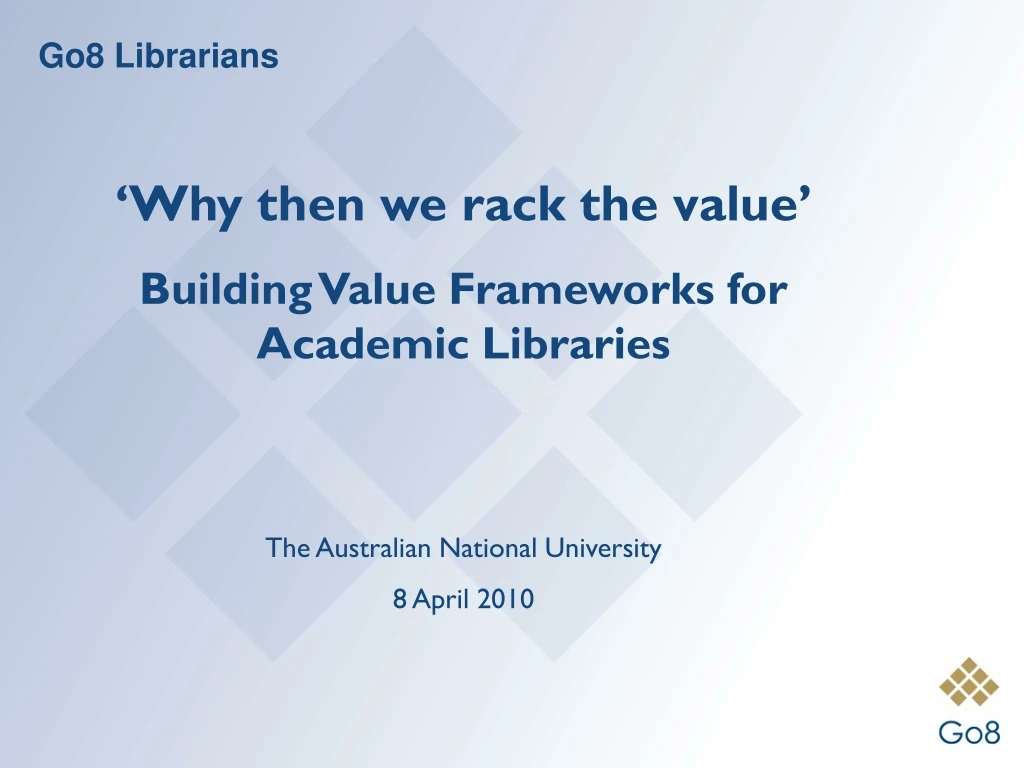 why then we rack the value building value