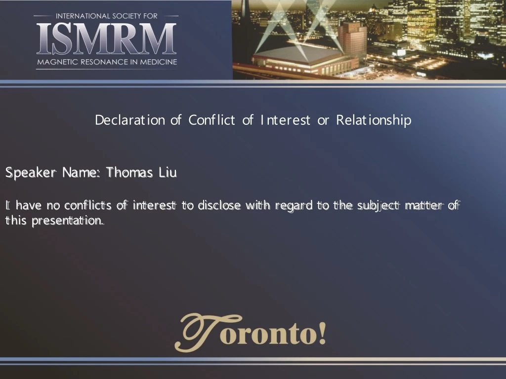 declaration of conflict of interest or relationship