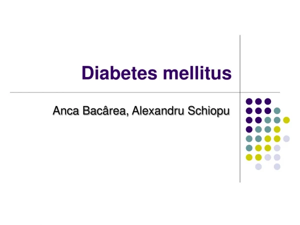 Diabetes mellitus