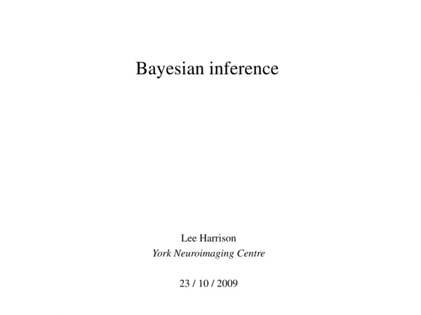 Bayesian inference