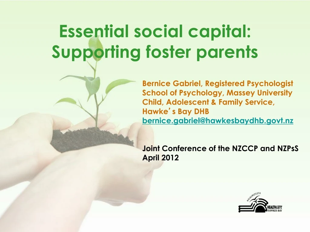 essential social capital supporting foster parents