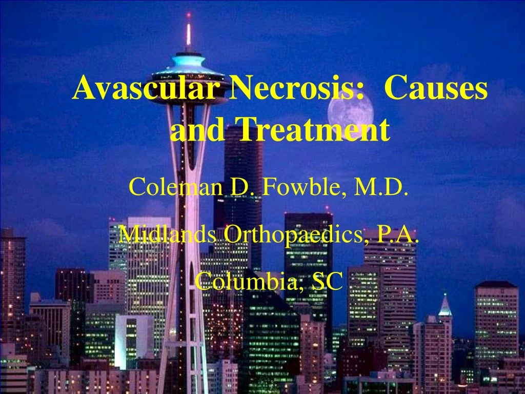 avascular necrosis causes and treatment