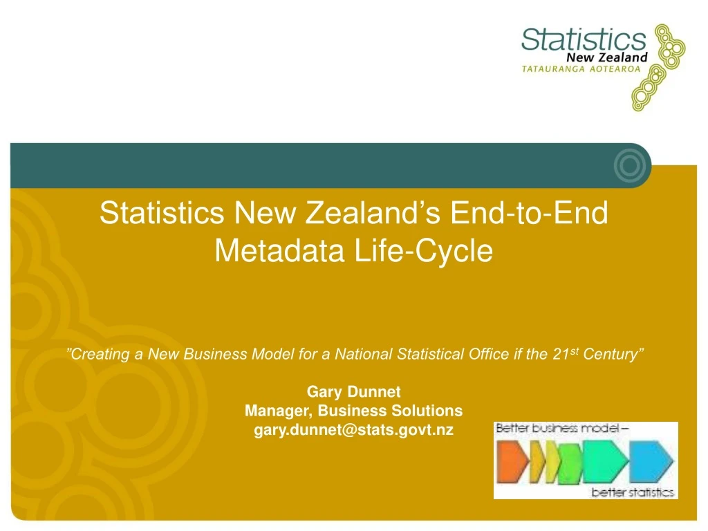 statistics new zealand s end to end metadata life