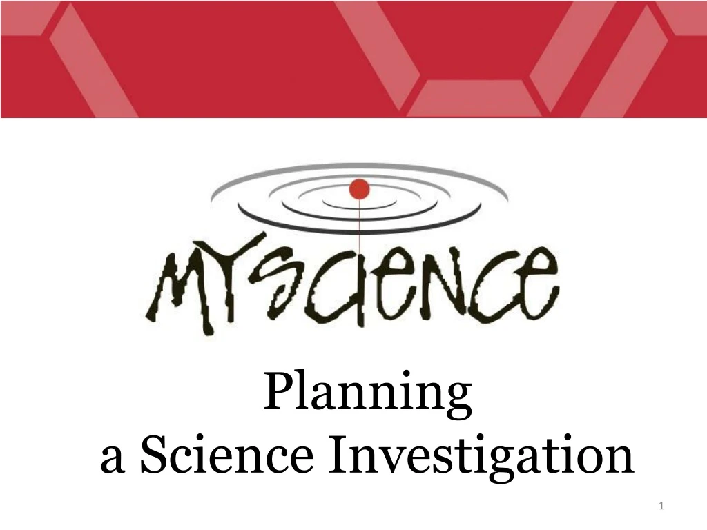 planning a science investigation