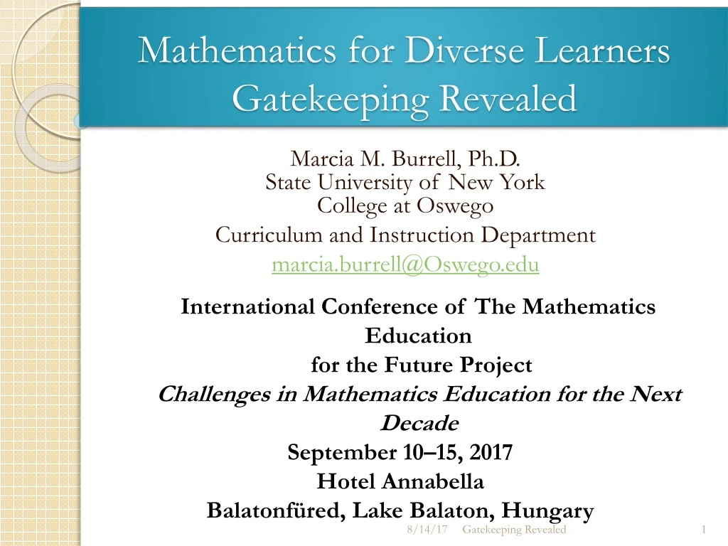 mathematics for diverse learners gatekeeping revealed