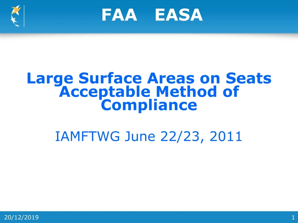 large surface areas on seats acceptable method of compliance
