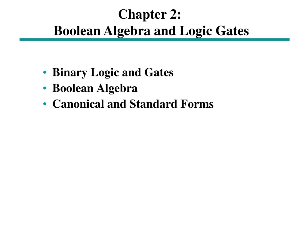 chapter 2 boolean algebra and logic gates