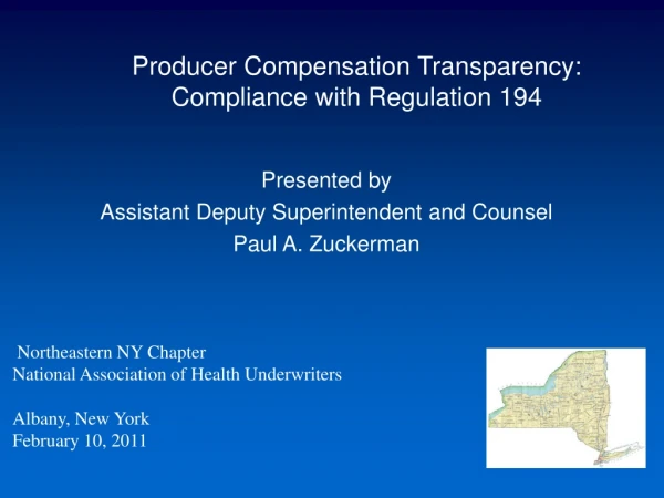 Producer Compensation Transparency:  Compliance with Regulation 194