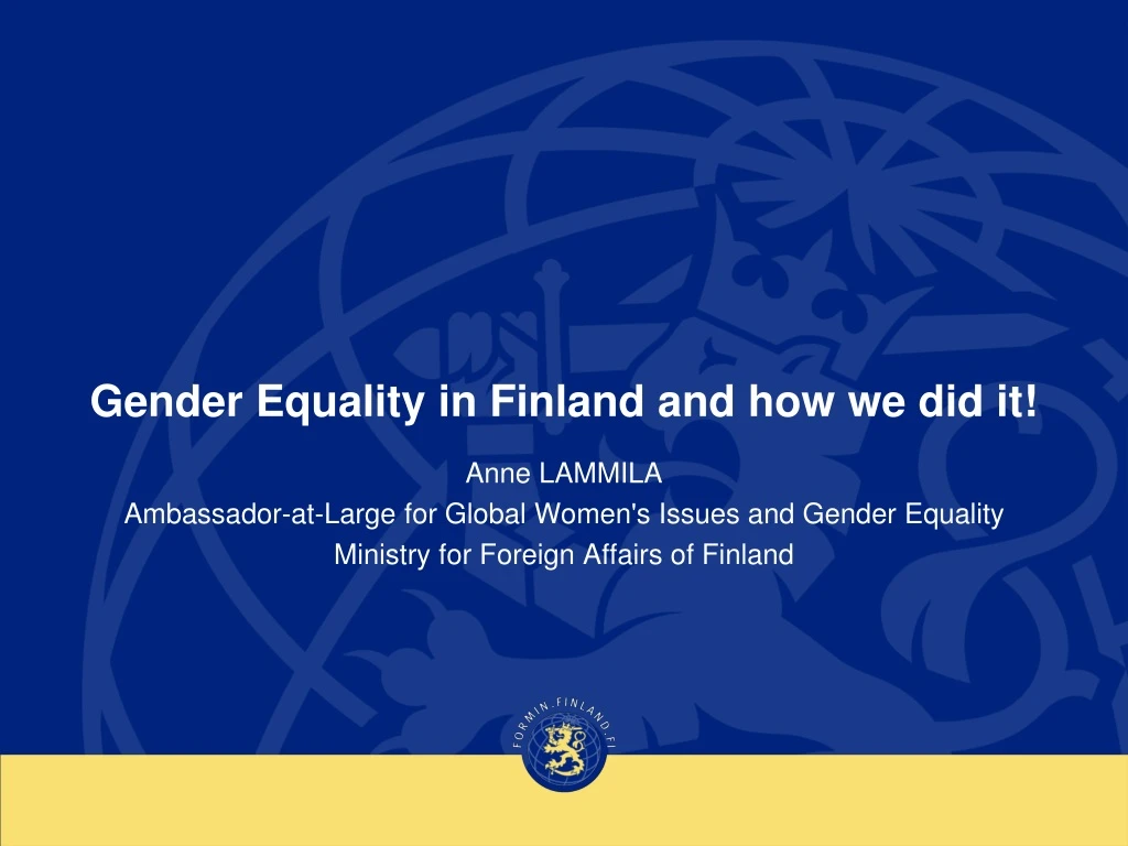 gender equality in finland and how we did it