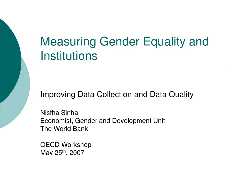 measuring gender equality and institutions