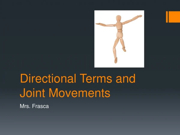 Directional Terms and Joint Movements