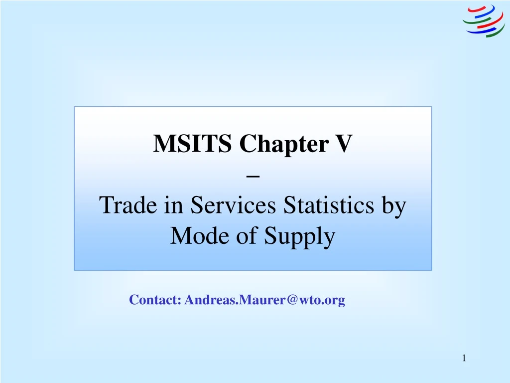 msits chapter v trade in services statistics