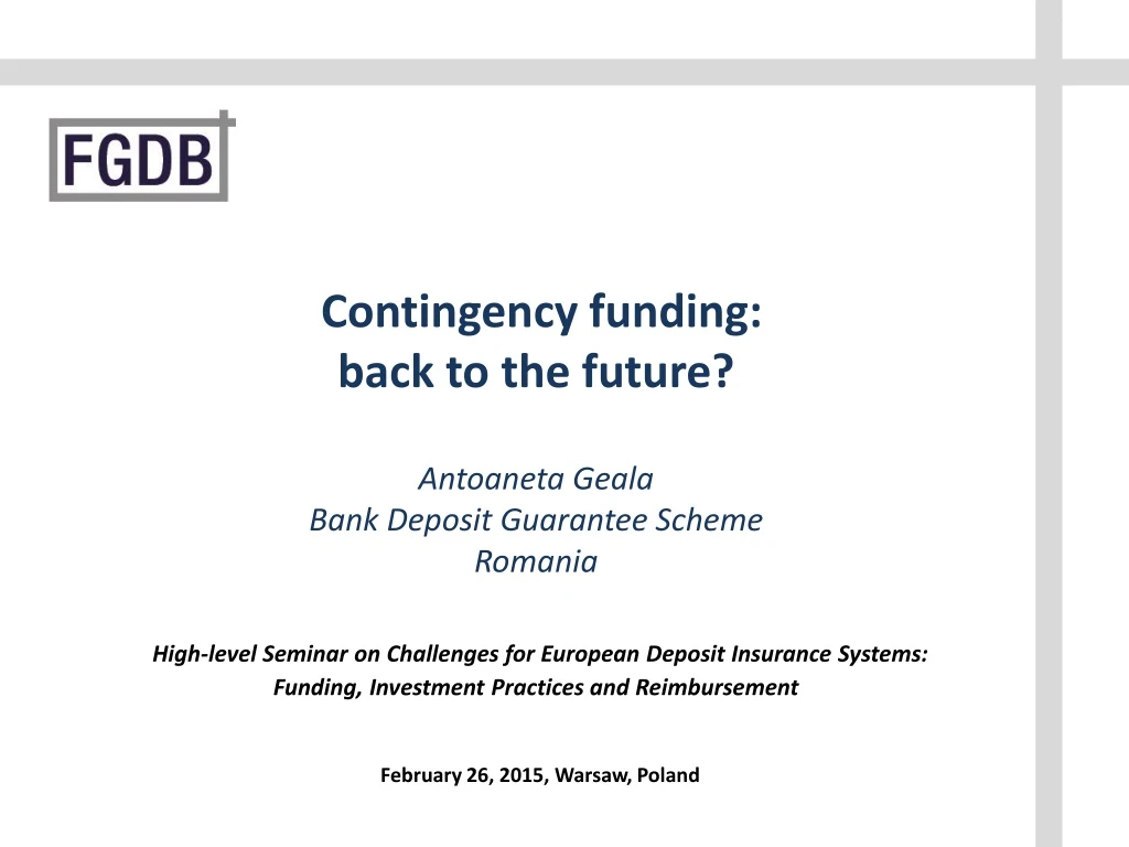 contingency funding back to the future antoaneta