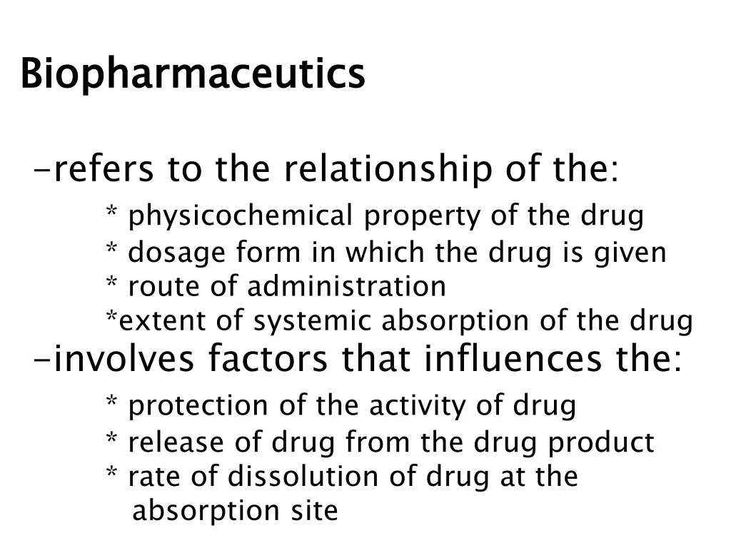 biopharmaceutics