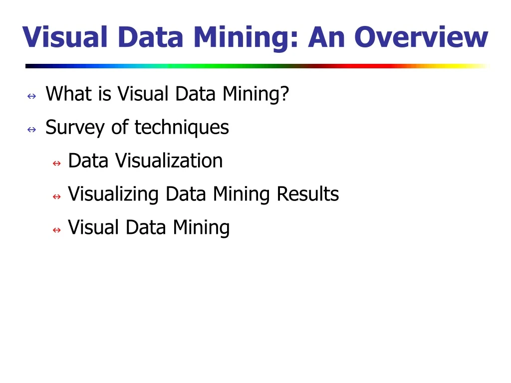 visual data mining an overview
