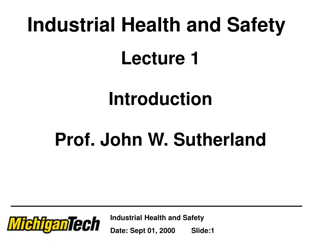 industrial health and safety