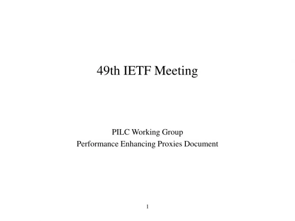 49th IETF Meeting