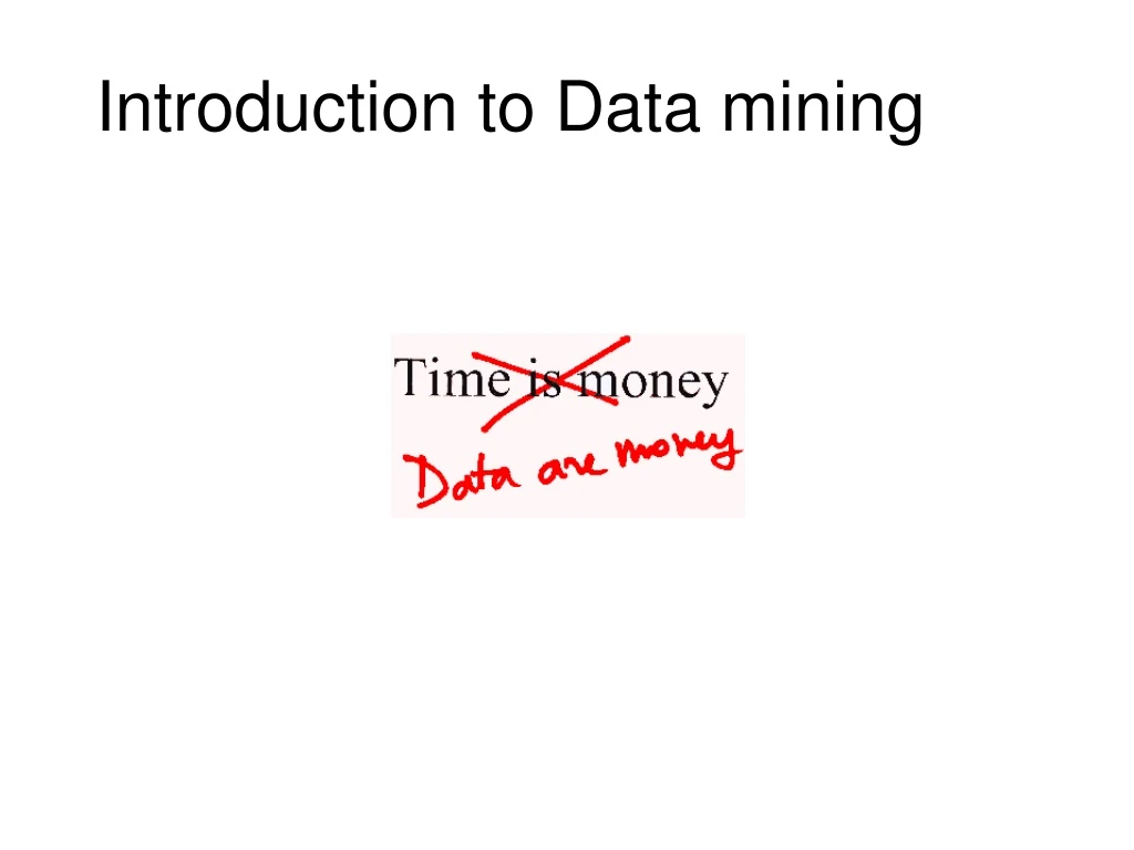 introduction to data mining