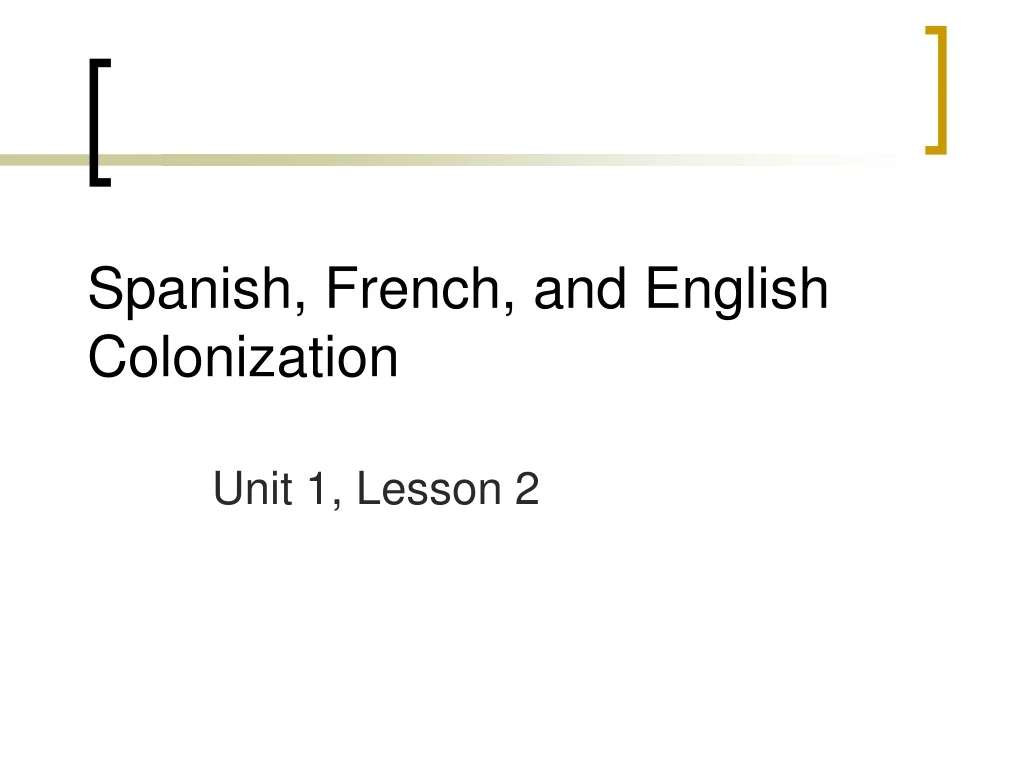 spanish french and english colonization