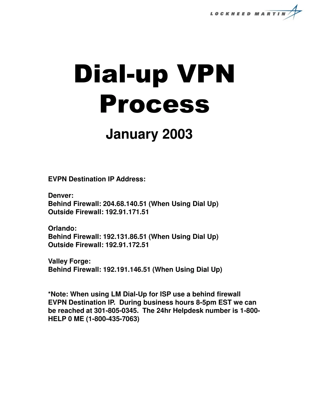 dial up vpn process