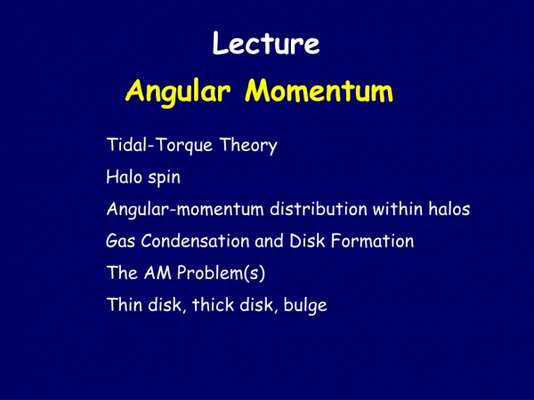 Angular Momentum