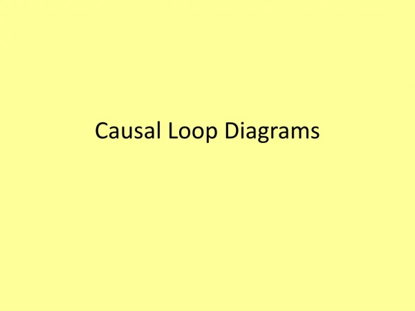 Causal Loop Diagrams
