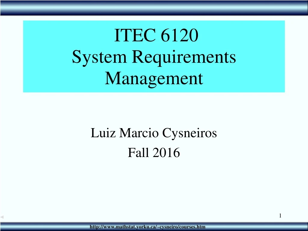 itec 6120 system requirements management