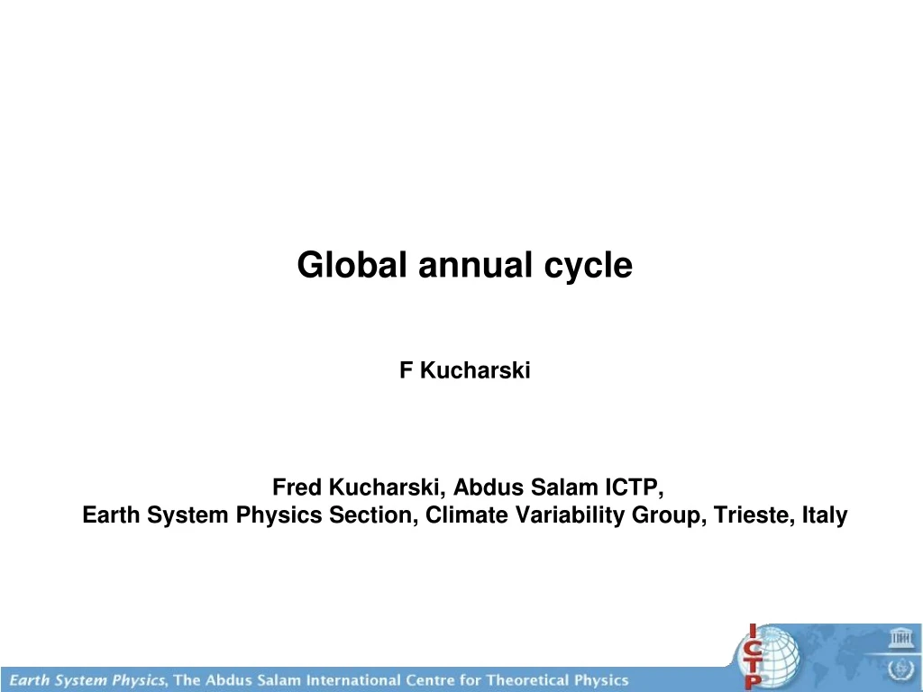 global annual cycle