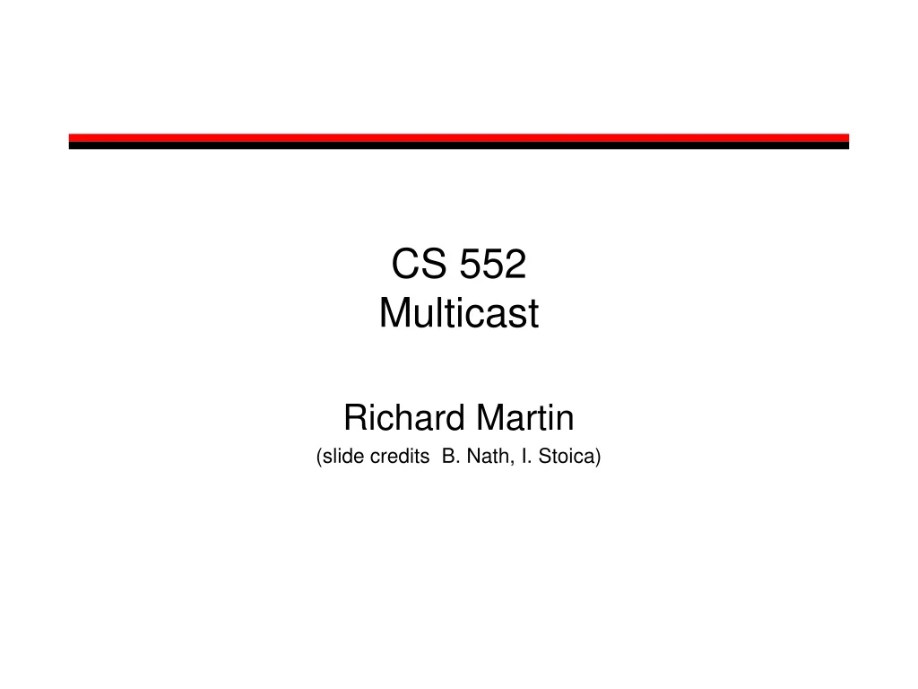 cs 552 multicast
