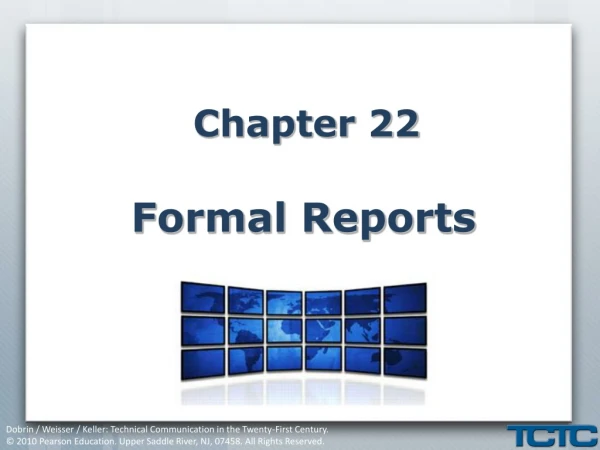 Chapter 22 Formal Reports