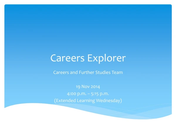 Careers Explorer