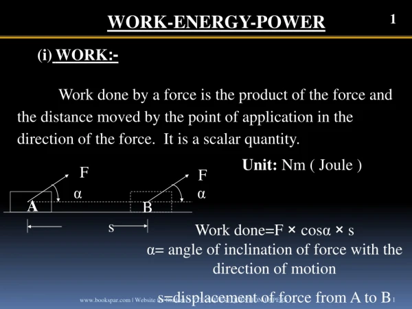 WORK-ENERGY-POWER